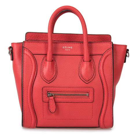 celine luggage red|celine luggage small price.